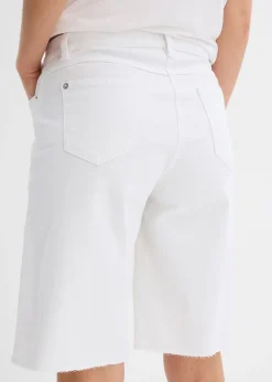 Sale Bermudas con dobladillo abierto Mujer Shorts|Pantalones