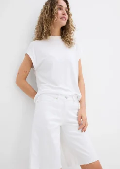 Sale Bermudas con dobladillo abierto Mujer Shorts|Pantalones