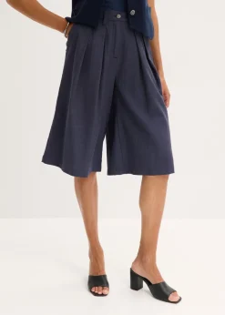 New Bermudas con pinzas Mujer Shorts|Pantalones