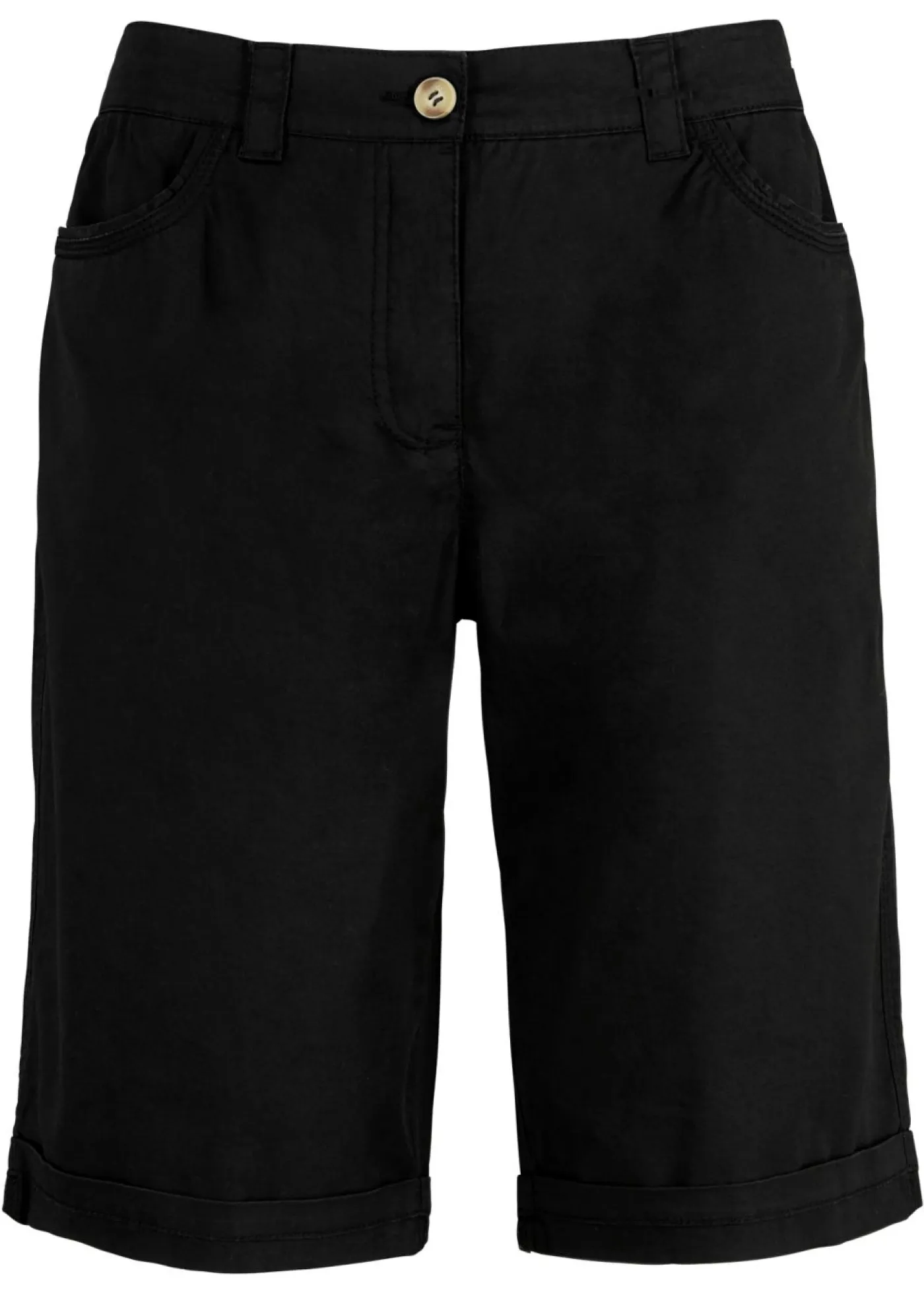 Outlet Bermudas de algodón con cinturilla cómoda Mujer Shorts|Pantalones