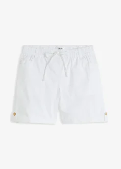 Bermudas de algodón con cinturilla elástica Mujer Shorts|Pantalones
