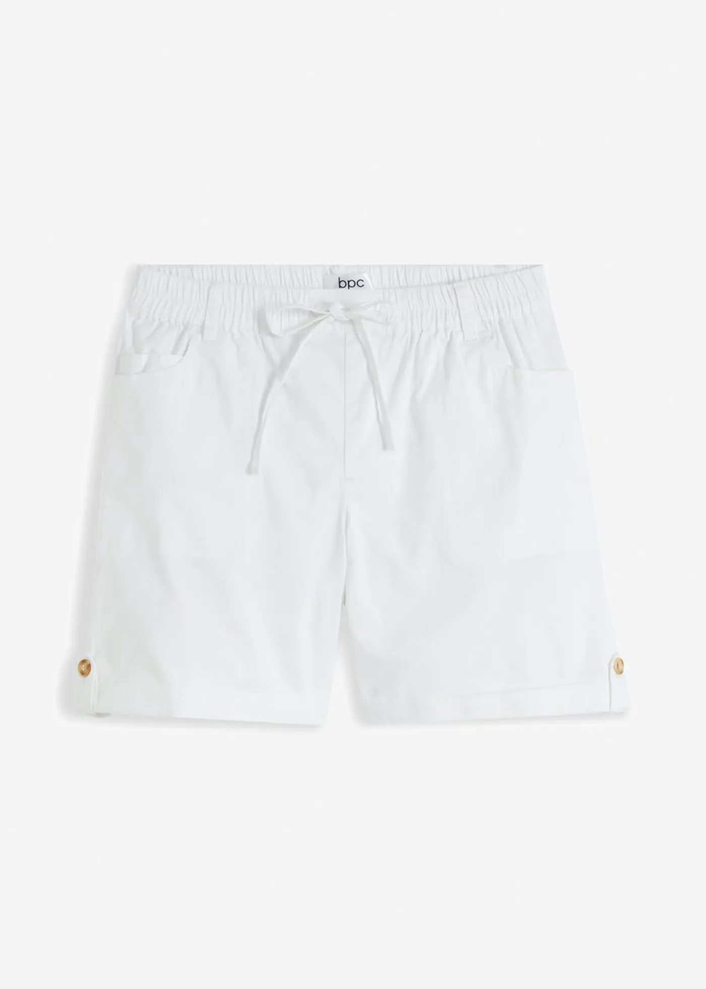Bermudas de algodón con cinturilla elástica Mujer Shorts|Pantalones