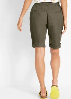New Bermudas de algodón con cinturilla cómoda Mujer Shorts|Pantalones