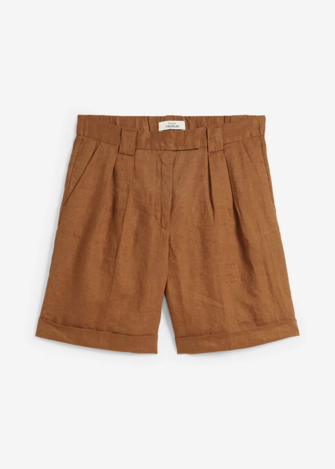 Outlet Bermudas de lino puro Mujer Premium|Shorts