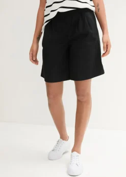 Sale Bermudas de mezcla de lino y algodón Mujer Shorts|Pantalones