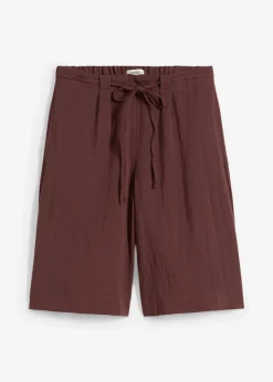 Hot Bermudas de mezcla de viscosa fluida Mujer Shorts|Pantalones