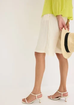 Bermudas de mezcla de viscosa suave Mujer Shorts|Pantalones