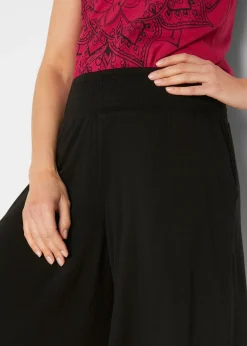 Outlet Bermudas de punto de mezcla de viscosa Mujer Shorts|Pantalones