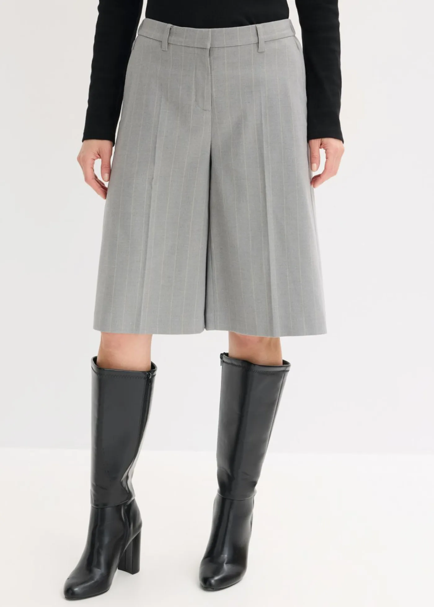 Sale Bermudas de raya diplomática con pinzas Mujer Shorts|Pantalones