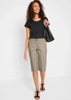 Best Bermudas largas con cintura elástica Mujer Shorts|Pantalones
