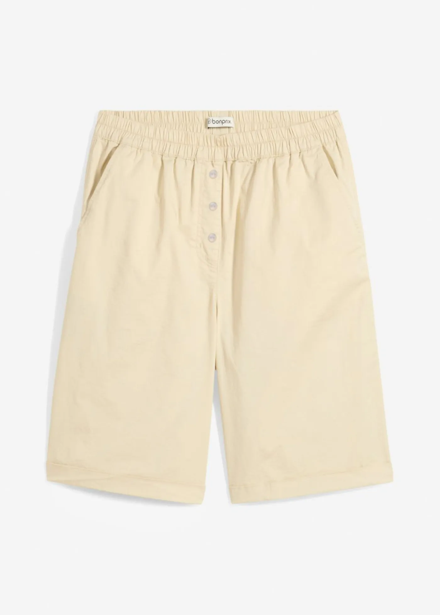 Hot Bermudas papertouch de mezcla de algodón Mujer Shorts|Pantalones