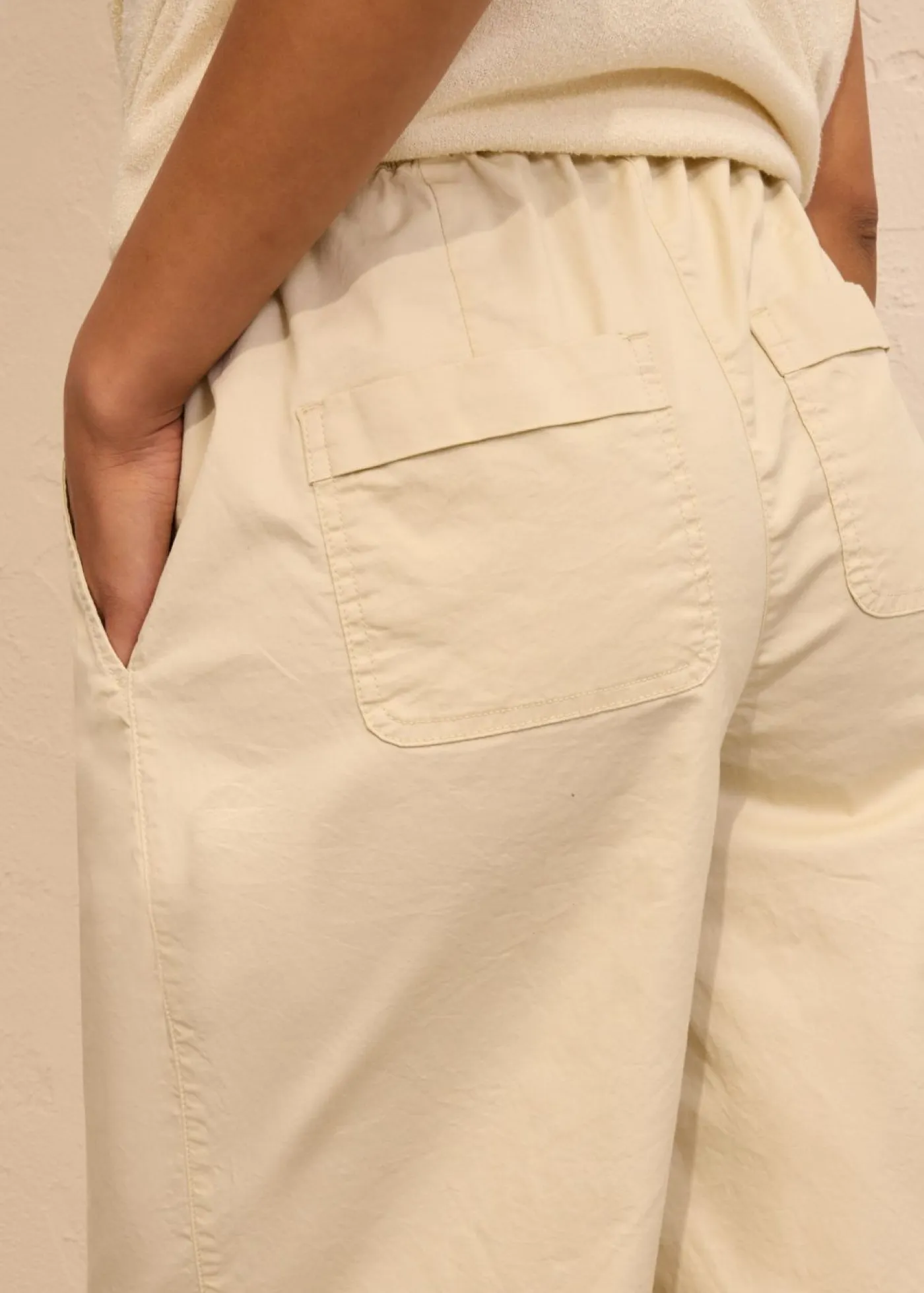 Hot Bermudas papertouch de mezcla de algodón Mujer Shorts|Pantalones