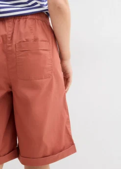 Hot Bermudas papertouch de mezcla de algodón Mujer Shorts|Pantalones
