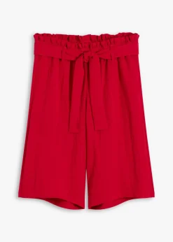 Online Bermudas sin cierre de mezcla de viscosa fluida Mujer Shorts|Pantalones