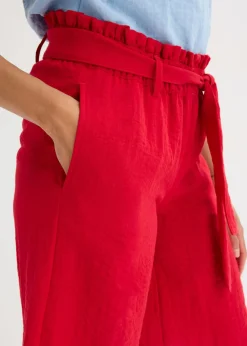 Online Bermudas sin cierre de mezcla de viscosa fluida Mujer Shorts|Pantalones