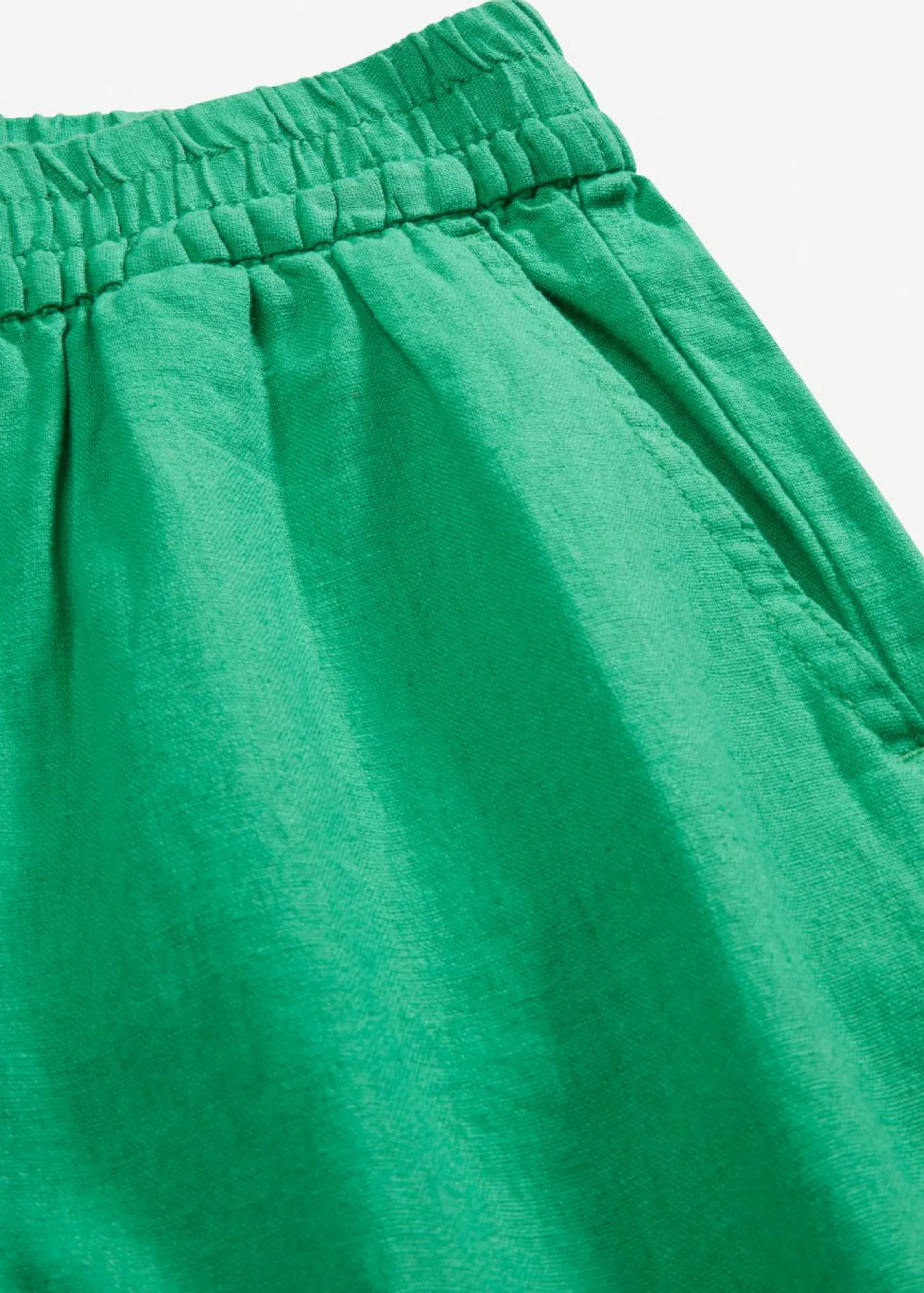 Online Bermudas sin cierre de mezcla de lino vaporoso Mujer Shorts|Pantalones
