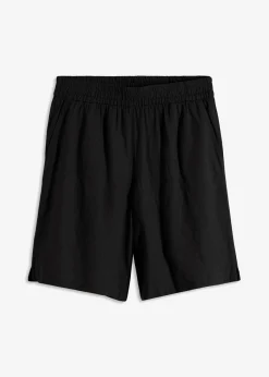 Sale Bermudas sin cierre de mezcla de lino vaporoso Mujer Shorts|Pantalones
