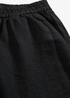 Sale Bermudas sin cierre de mezcla de lino vaporoso Mujer Shorts|Pantalones