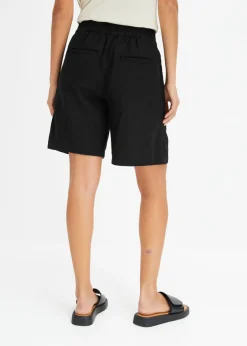 Sale Bermudas sin cierre de mezcla de lino vaporoso Mujer Shorts|Pantalones