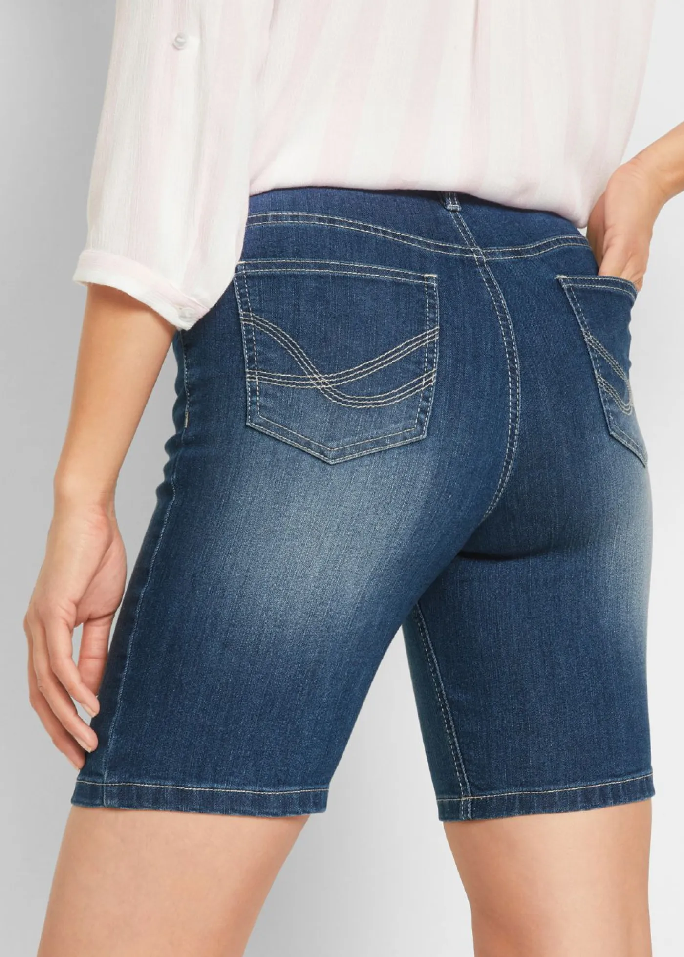 Sale Bermudas vaqueras de talle medio Mujer Shorts|Vaqueros