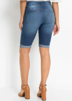 Outlet Bermudas vaqueras de talle medio Mujer Shorts|Vaqueros