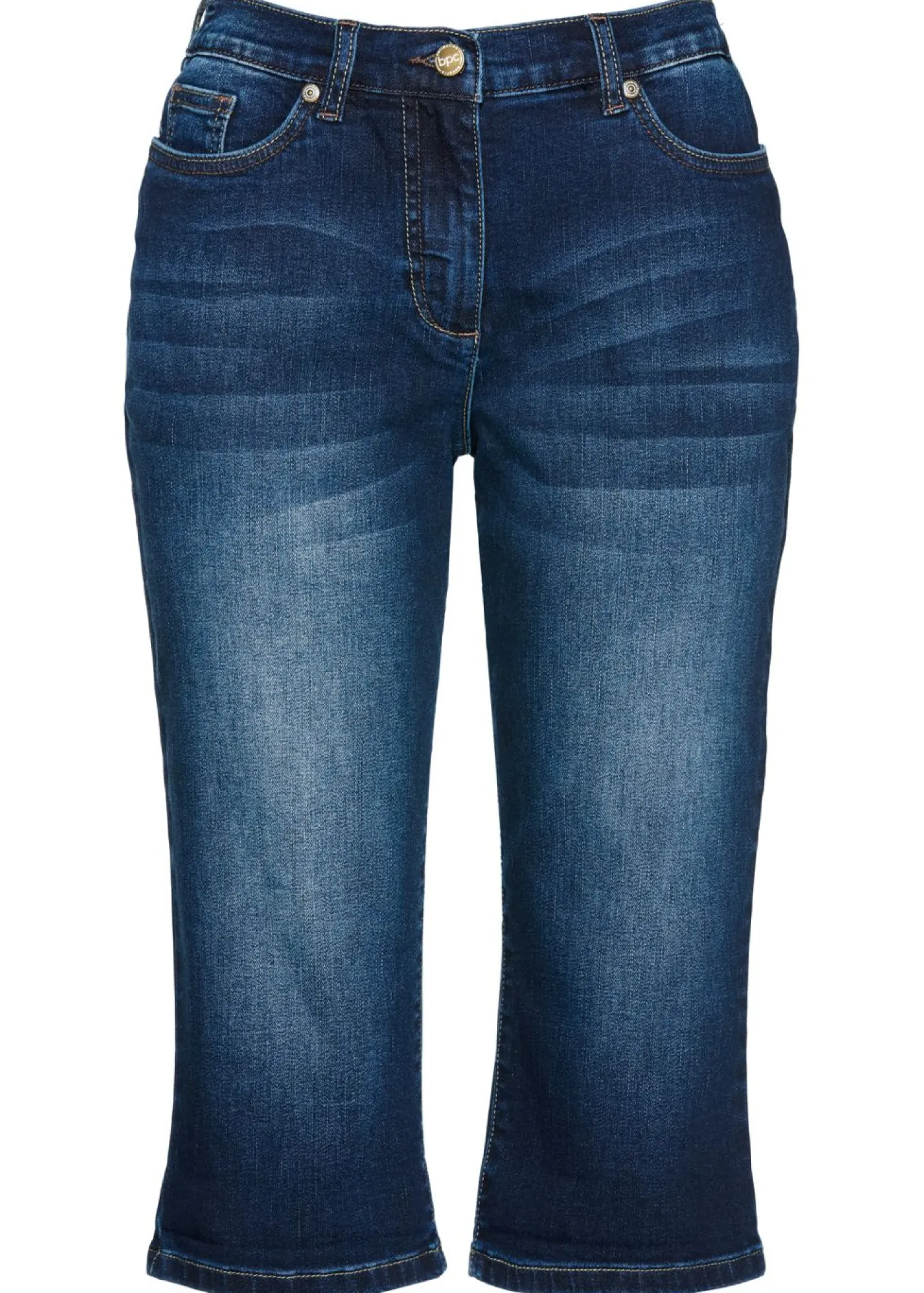 Outlet Bermudas vaqueras, mid waist, con cintura cómoda Mujer Shorts|Vaqueros