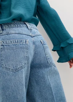 Outlet Bermudas vaqueras mid waist, low stretch Mujer Shorts|Vaqueros