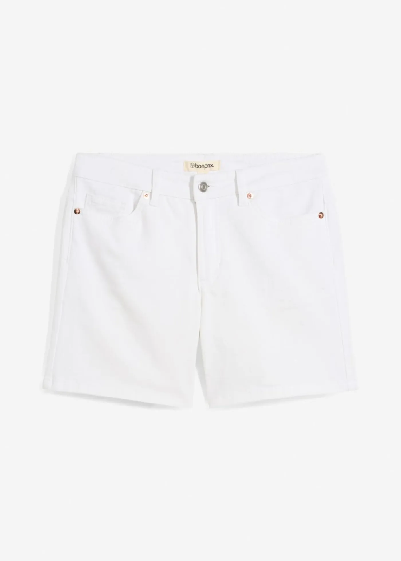 New Bermudas vaqueras poco elásticas con talle medio Mujer Shorts|Vaqueros