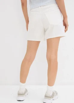 New Bermudas vaqueras poco elásticas con talle medio Mujer Shorts|Vaqueros