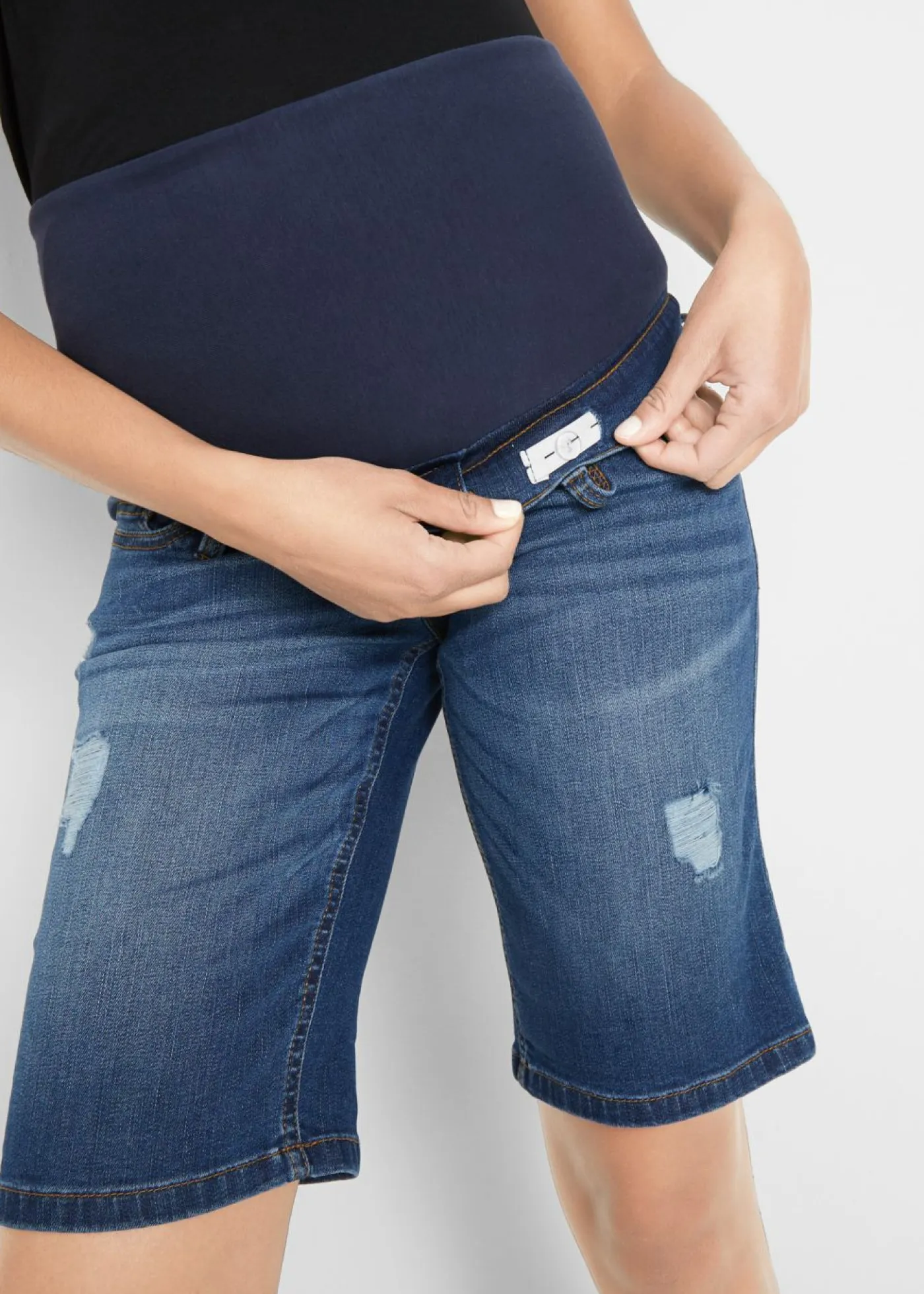 Bermudas vaqueras premamá, regular fit Mujer Premamá