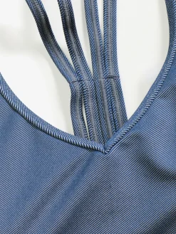 Outlet Bikini bustier de aspecto vaquero (2 piezas) Mujer Bikinis