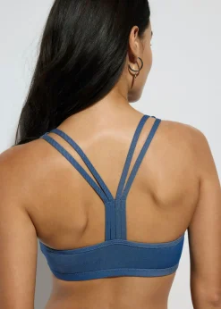 Outlet Bikini bustier de aspecto vaquero (2 piezas) Mujer Bikinis