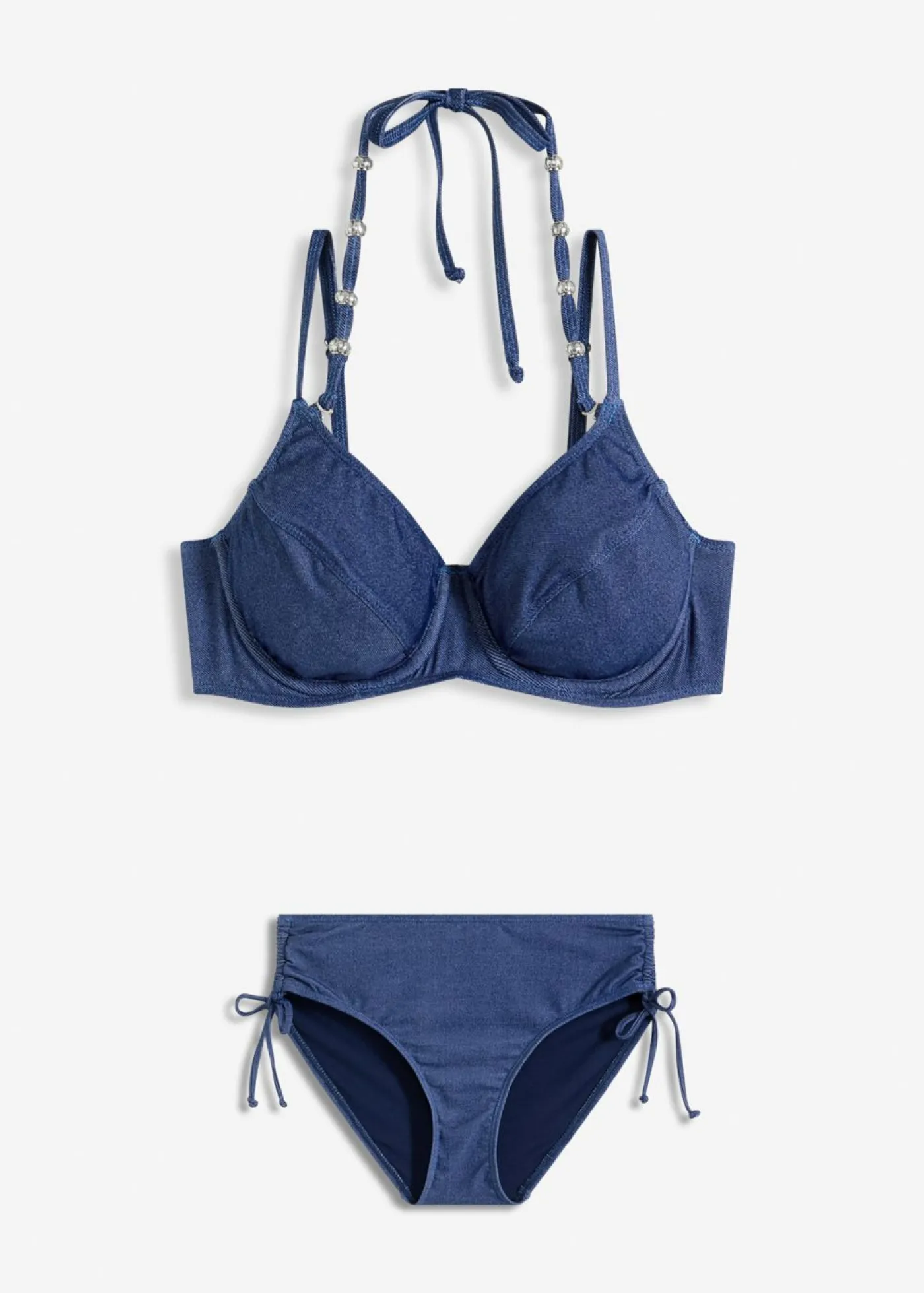 Discount Bikini con aros y aspecto vaquero (2 piezas) Mujer Copas Grandes (D-G)|Bikinis
