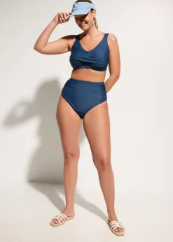 New Bikini con ligero efecto moldeador y aspecto cruzado (2 piezas) Mujer Vestidos Moldeadores|Novedades