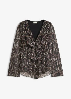 Discount Blusa ajustada de malla Mujer Camisas Y Blusas|Novedades