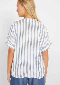 Blusa arrugada de viscosa fluida Mujer Camisas Y Blusas