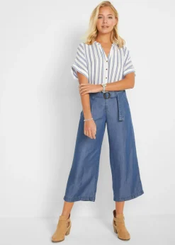 Blusa arrugada de viscosa fluida Mujer Camisas Y Blusas
