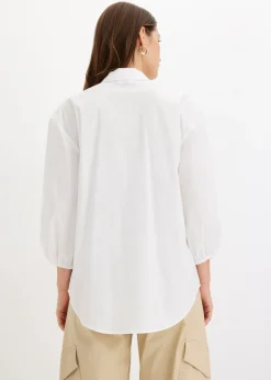 Discount Blusa asimétrica con mangas abullonadas Mujer Camisas Y Blusas