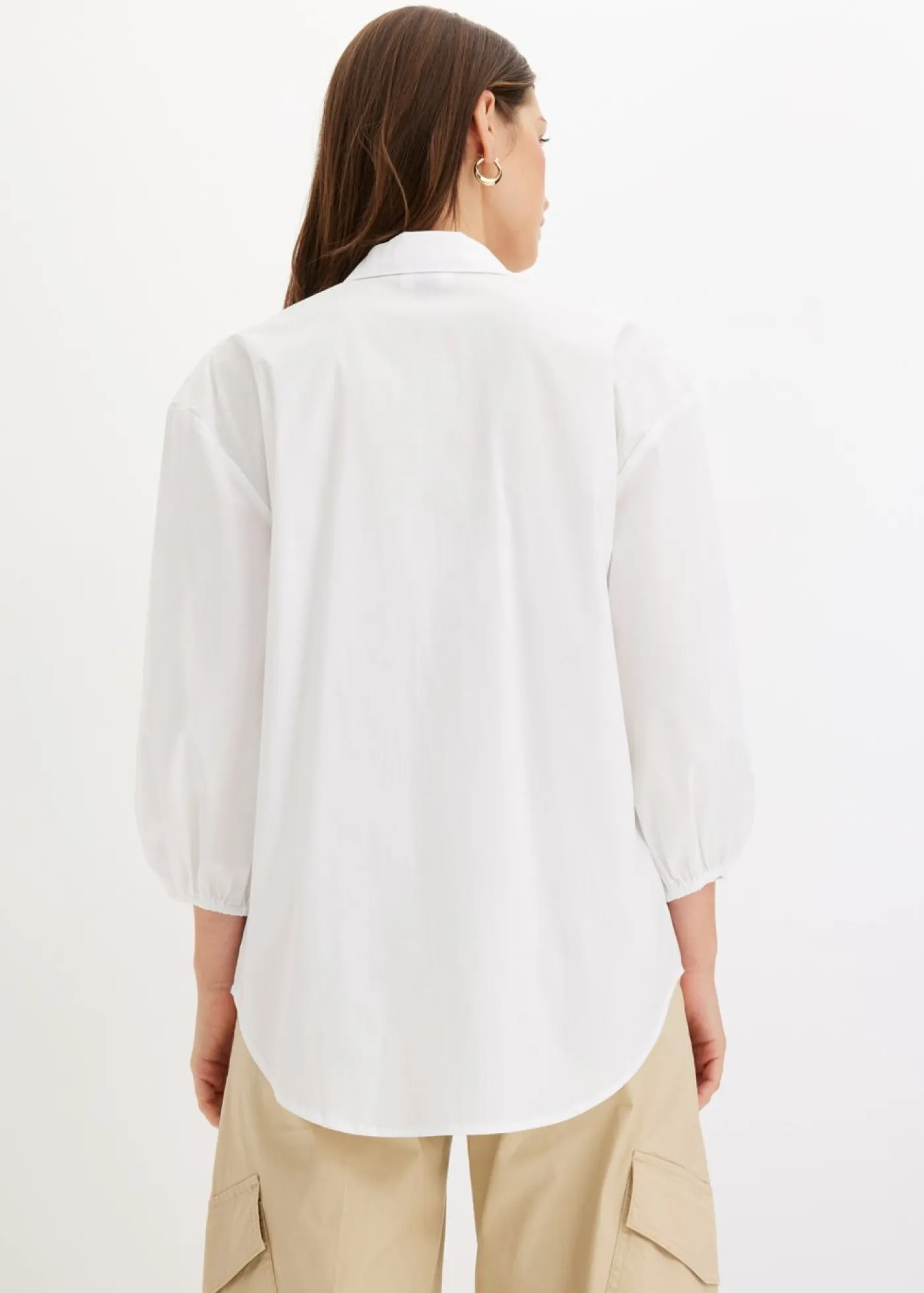 Discount Blusa asimétrica con mangas abullonadas Mujer Camisas Y Blusas