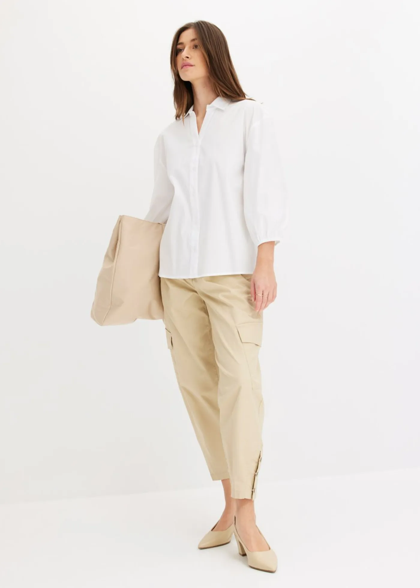 Discount Blusa asimétrica con mangas abullonadas Mujer Camisas Y Blusas