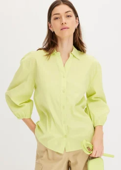 Best Blusa asimétrica con mangas abullonadas Mujer Camisas Y Blusas