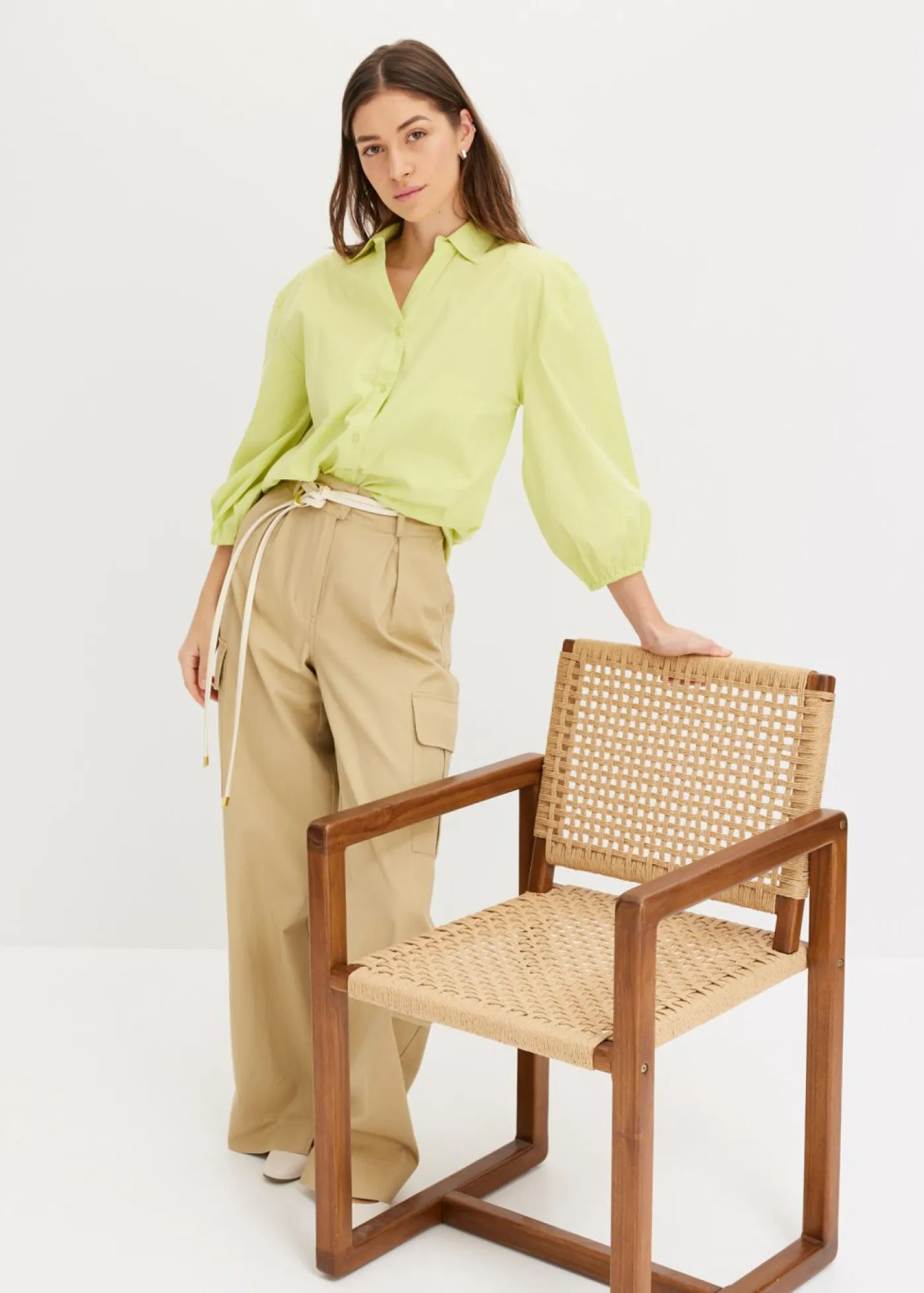 Best Blusa asimétrica con mangas abullonadas Mujer Camisas Y Blusas