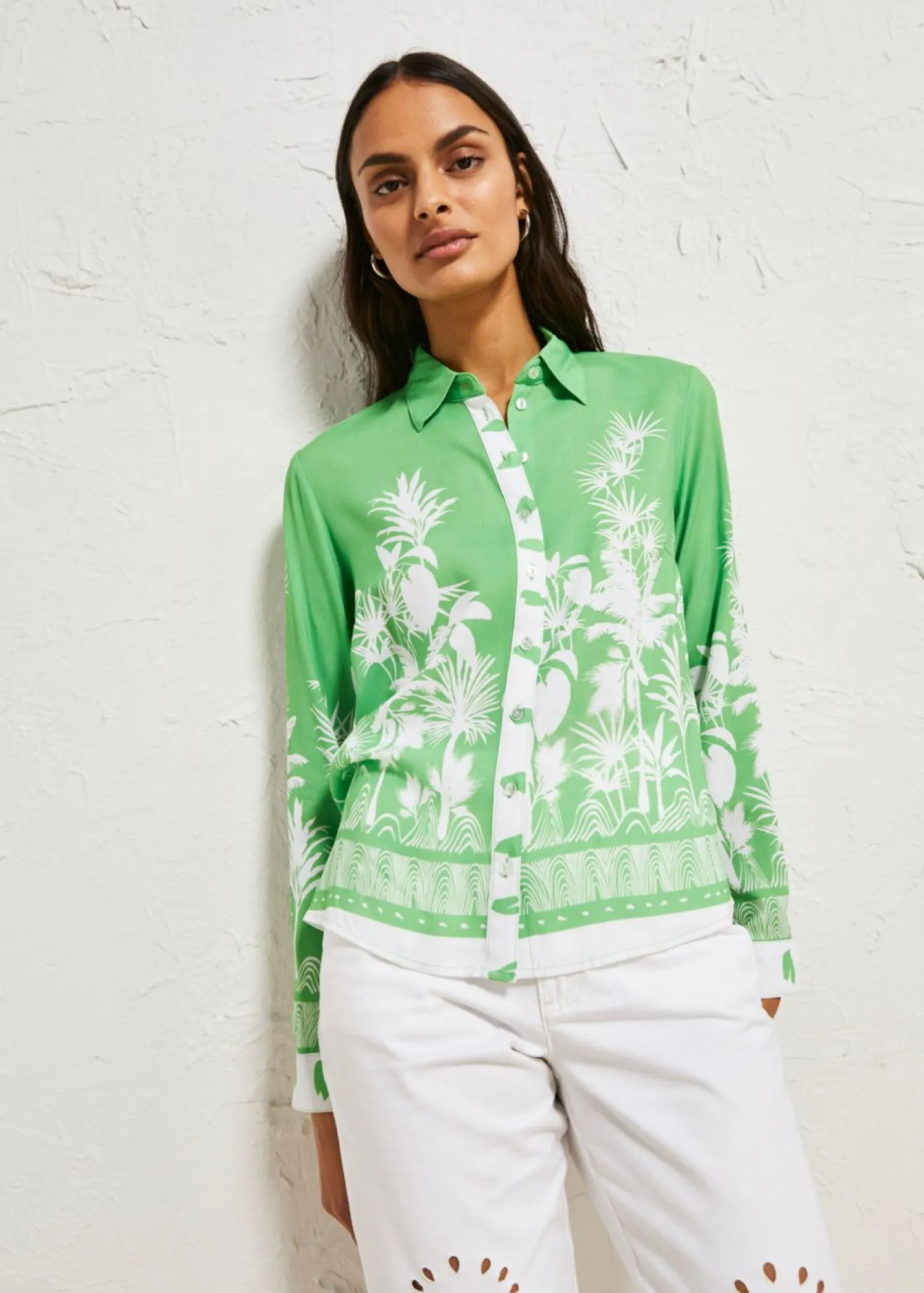 Sale Blusa asimétrica de viscosa fluida Mujer Camisas Y Blusas