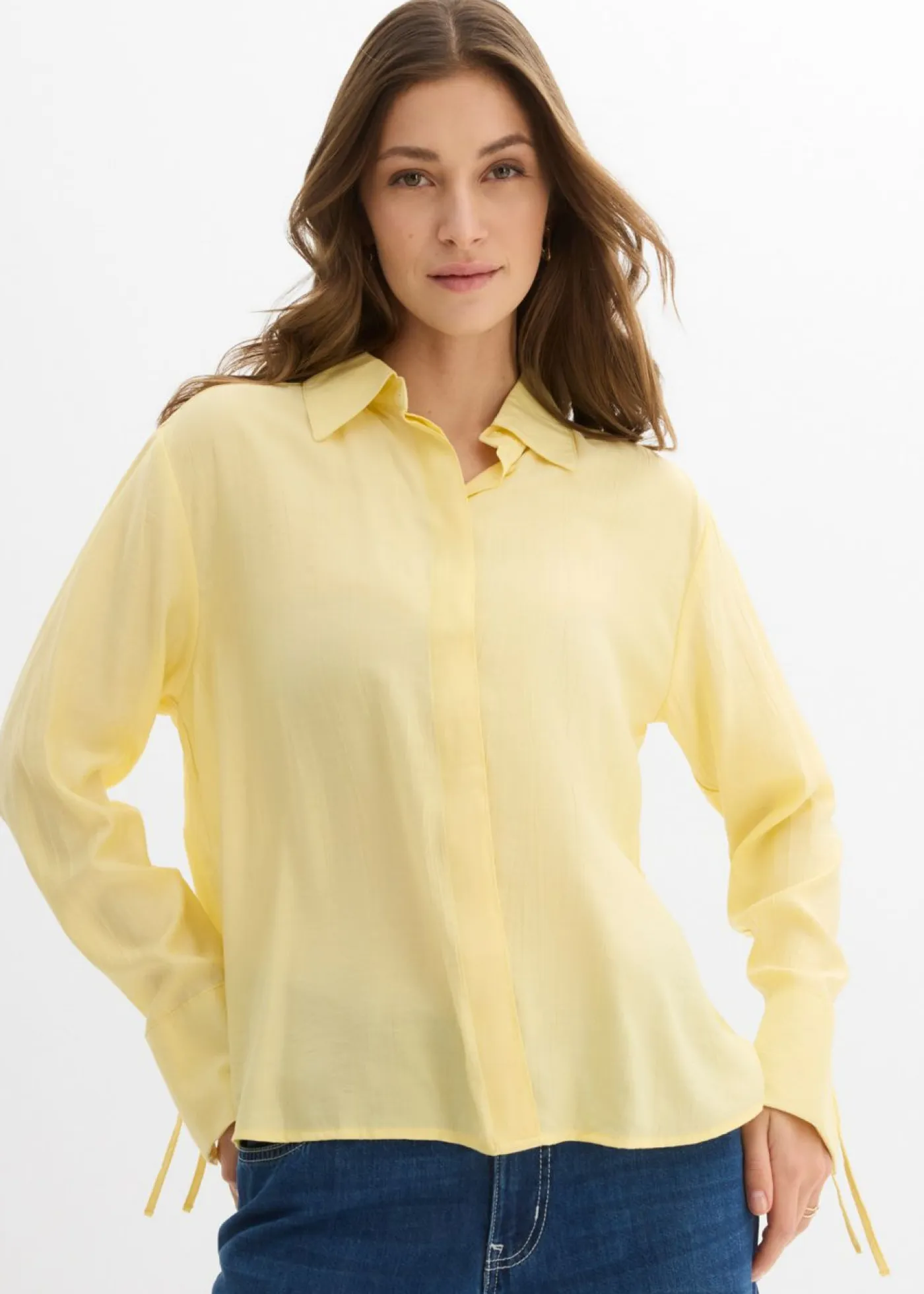 Hot Blusa camisera de mezcla de viscosa fluida Mujer Camisas Y Blusas