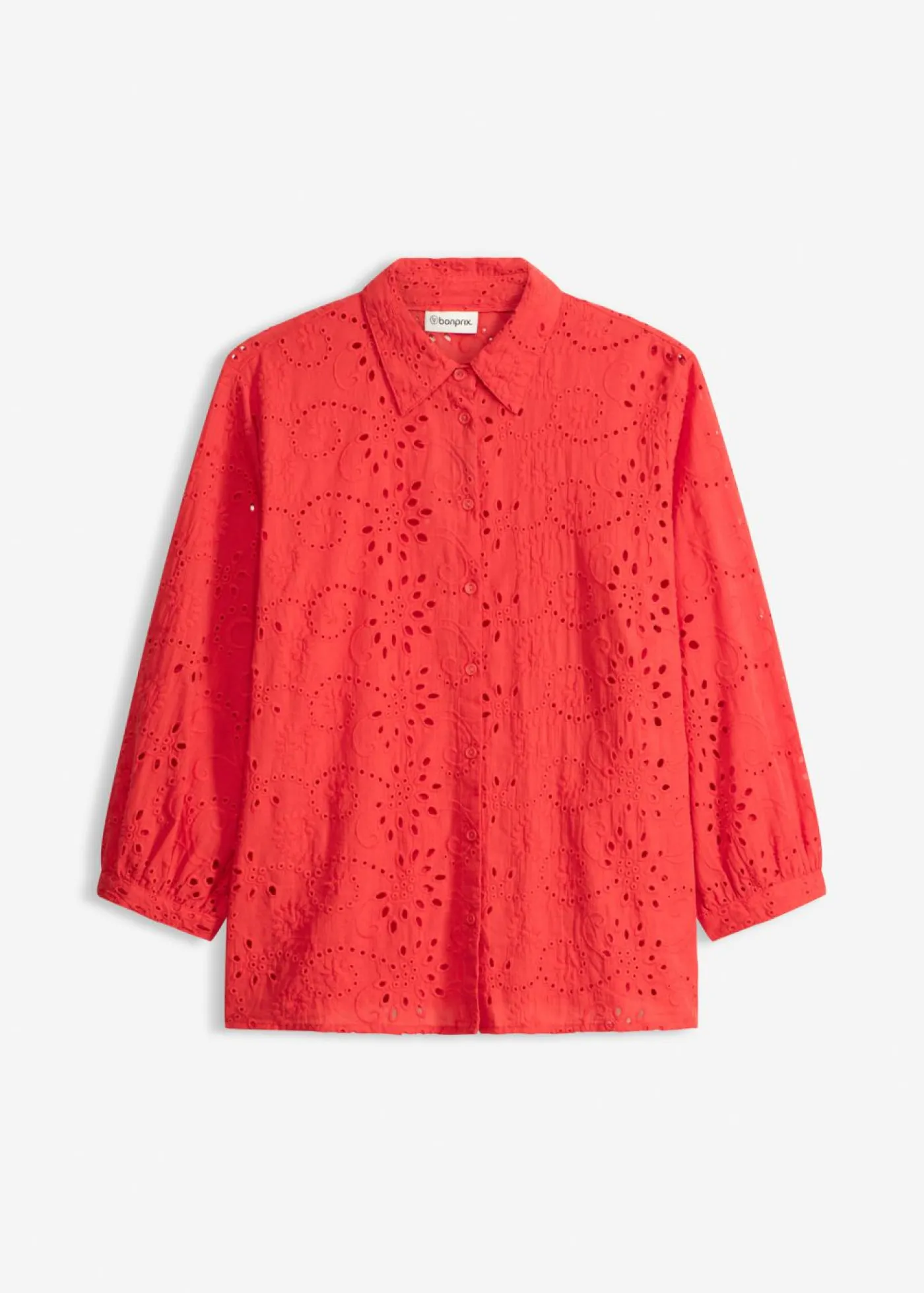 Outlet Blusa con bordado calado Mujer Camisas Y Blusas