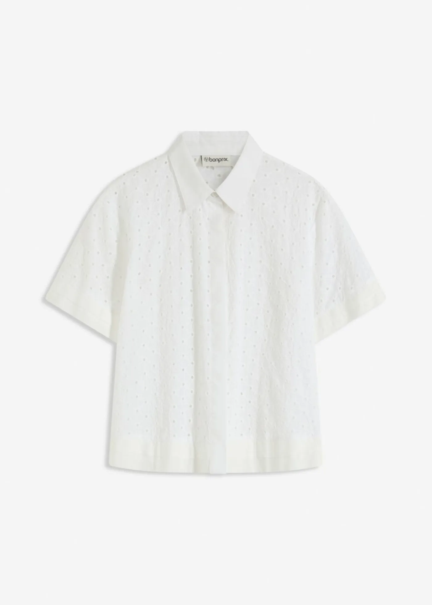 Outlet Blusa con bordado calado Mujer Camisas Y Blusas