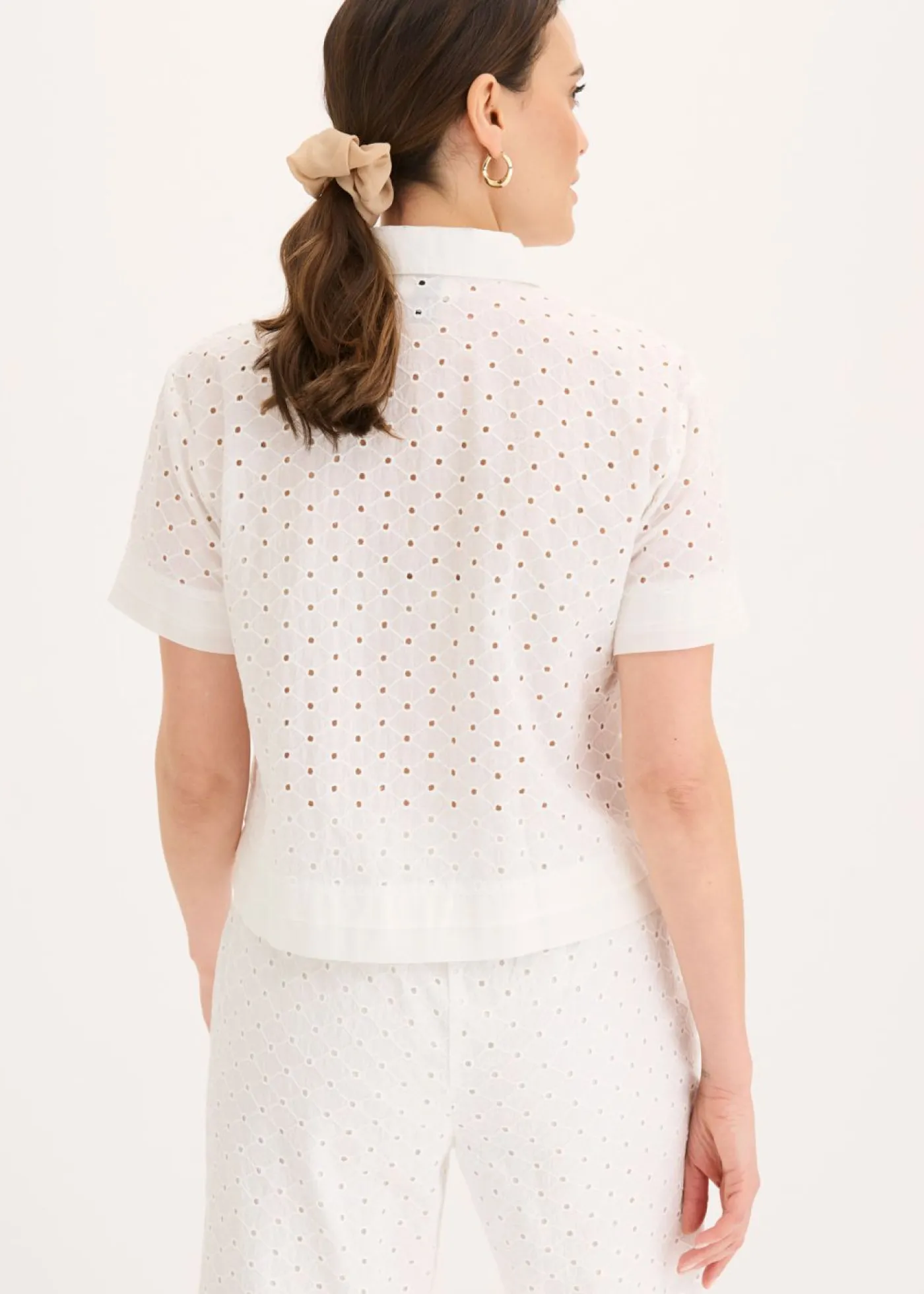 Outlet Blusa con bordado calado Mujer Camisas Y Blusas