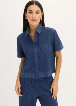 Discount Blusa con bordado calado Mujer Camisas Y Blusas