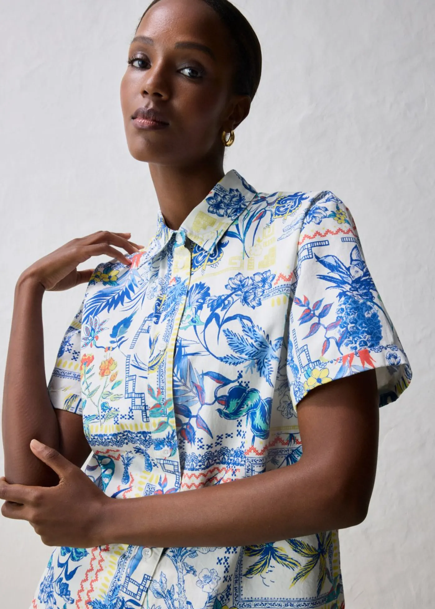 Hot Blusa con contenido de seda Mujer Premium|Camisas Y Blusas