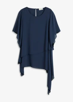 Blusa con cremallera con aspecto de capas Mujer Camisas Y Blusas|Novedades